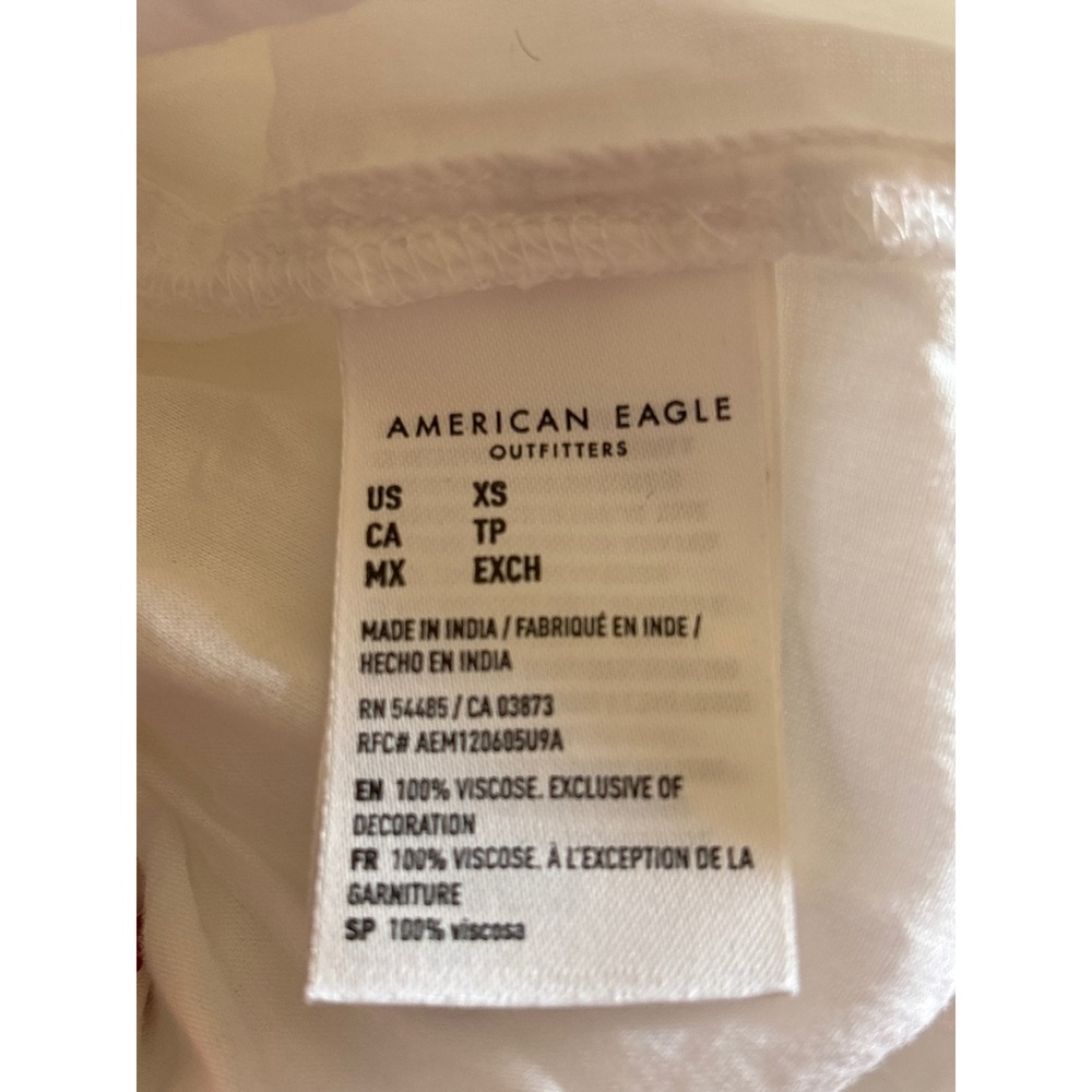 American Eagle White Boho Maxi Skirt XS, cottagecore, festival, prairie, coastal - Picture 6 of 6